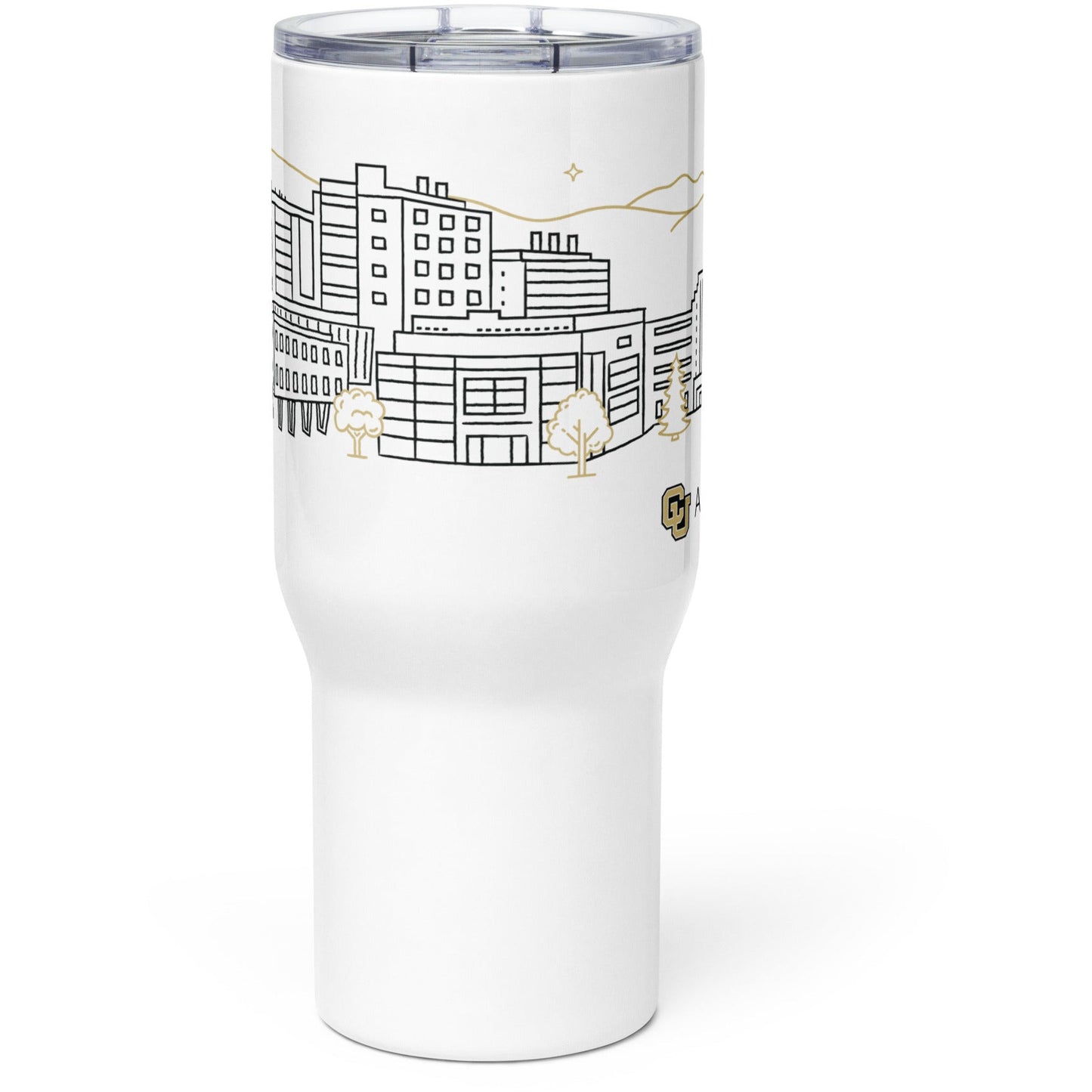 Travel mug with a handle