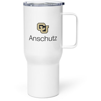 Travel mug with a handle