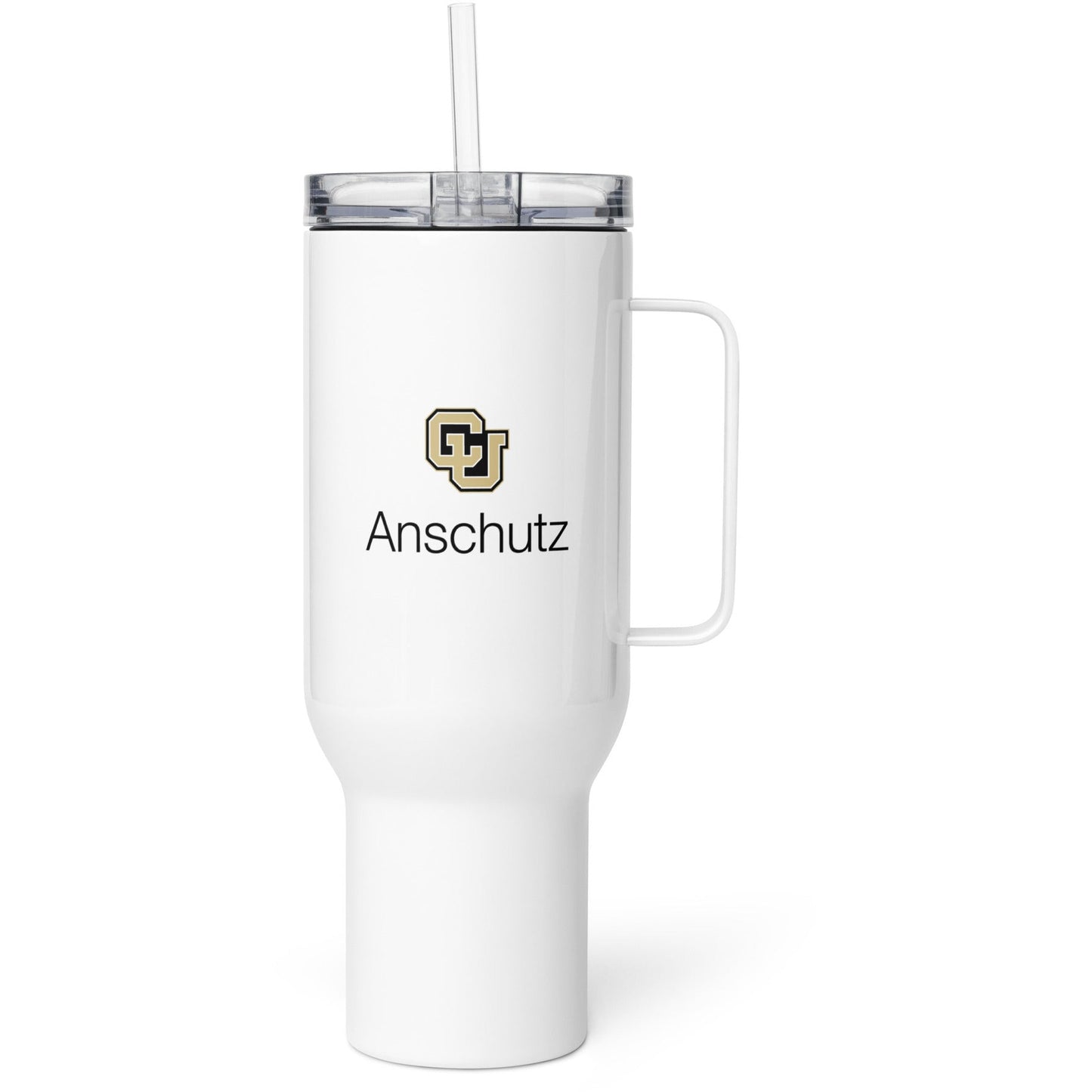 Travel mug with a handle